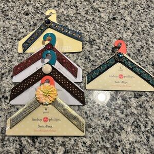 Lindsay Phillips Yellow and Brown SwitchFlops Straps. Set of 5